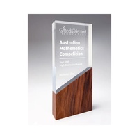 Prix du meilleur service à base de bois Cadeaux de partenariat de reconnaissance d'entreprise en bois acrylique imprimé sur mesure