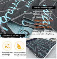 Matelas jacquard sergé en tricot de fibre de carbone et tissu d'oreiller/literie respirante résistante à l'abrasion en polyester