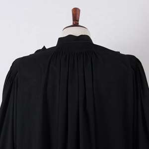 Traje Jurídico Tradicional Negro de Primera Calidad, Atuendo Judicial, Túnica y Bata para Abogado, Abogado, Magistrado - Product Image 5