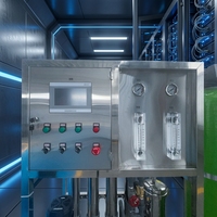 Unité de pompage à osmose inverse RO double étage avec PLC, machine à eau ultra pure pour le lavage de cartes électroniques en usine, garantie 1 an
