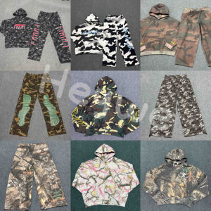 Ensemble sweat à capuche zippé réversible double couche personnalisé et pantalon de survêtement, motif lettres, coupe oversize courte, 100 % coton, pour l'hiver - Product Image 5