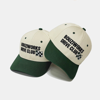 Casquette de baseball unisexe à 5 panneaux, visière incurvée, en coton, bicolore, à couronne haute, avec broderie RD BA, fabrication directe usine BSCI, personnalisable