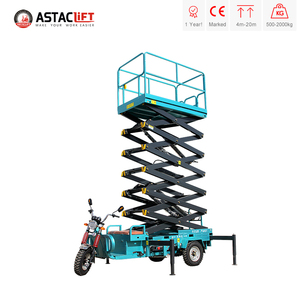 Plataforma Elevadora Eléctrica de Tijera Móvil de Tres Ruedas, Electrohidráulica, Certificación CE, Acero de Alta Resistencia, 4m-12m - Product Image 5