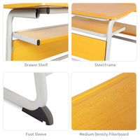 Fournisseurs de mobilier scolaire moderne, table et banc en bois pour étudiants, ensemble bureau et chaise d'école