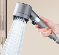 Pommeau de Douche Portable 3 Fonctions à Prix Avantageux, Pression d'Eau Réglable avec Filtre et Fonction Massage