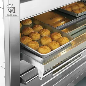상업적인 두꺼운 스테인리스 부드럽게 한 유리제 프로판 갑판 오븐 가스 빵집 빵 빵집 기계 피자 오븐 가격