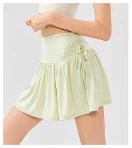 Net <b>Red</b> High Waist Female Sports <b>Shorts</b> Quick Dry Anti-Glare Double Layer New Loose Fit Yoga Fitness Running Hot Pants - Product Image 2