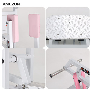 Máquina de abducción de cadera Aniczon F215 blanca y rosa, entrenador de piernas ajustable para gimnasio y equipo de fitness. - Product Image 5