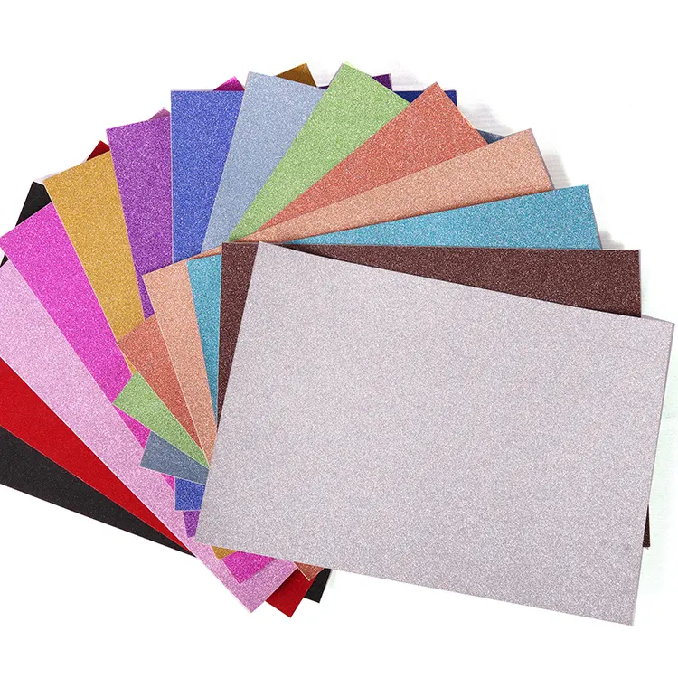 A4 बहुरंगा ग्लिटर कागज क्राफ्ट चमक Cardstock कागज शिल्प DIY के लिए