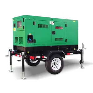 easy to operate portable movable 30kva 50kva diesel generator with trailer for Malaysia