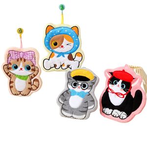 ผ้าเช็ดตัวแขวนรูปแมวน่ารัก ลายพิมพ์แปลกตา เนื้อนุ่ม หนา ของตกแต่งแปลกใหม่ ของขวัญสำหรับห้องน้ำ ห้องครัว - Product Image 1