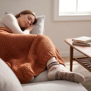 Plaids tricotés très demandés, couvertures personnalisées en coton pour la décoration de chambre, idéales pour la détente, utilisables en toutes saisons, plaids fins - Product Image 4