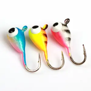 Wholesale tungsten unpainted ice fishing jig head coloured tungsten fishing jig head with best price in stock
