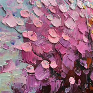Gran 100% pintado a mano abstracto 3D cuchillo colorido árbol paisaje pintura <span class=keywords><strong>al</strong></span> óleo lienzo moderno hogar Decoración pared arte flor - Product Image 4