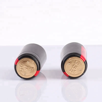 Capsules de vin en PVC thermorétractables sensibles à la chaleur de couleur noire mate