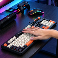 Clavier de jeu filaire USB 104 touches personnalisé en usine, rétroéclairé multicolore, avec bouton de contrôle du volume, accessoire pour PC de bureau
