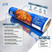 Film en rouleau laminé souple, imperméable et thermoscellable, imprimé sur mesure, pour emballage en plastique de chips, film en rouleau d'aluminium, vente en gros