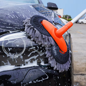 Brosse de <span class=keywords><strong>lavage</strong></span> de <span class=keywords><strong>voiture</strong></span> rotative à 360 degrés double têtes de brosse télescopique longue poignée nettoyage vadrouille chenille <span class=keywords><strong>balai</strong></span> - Product Image 2