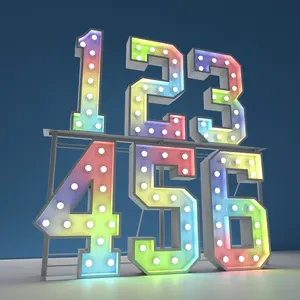 3d 5ft Numbers Template White 4ft Marquee With Lights 12 Volt Light Up Letters Custom Metal Led Marquee Letters Signage