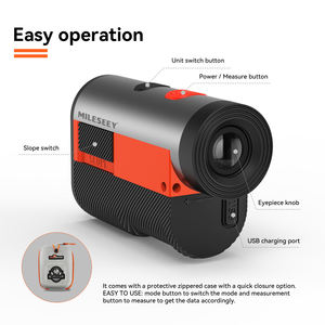Mileseey — télémètre <span class=keywords><strong>Laser</strong></span> <span class=keywords><strong>500M</strong></span> à batterie intégrée, dispositif de chasse à chargeur USB, expédition en chine - Product Image 6