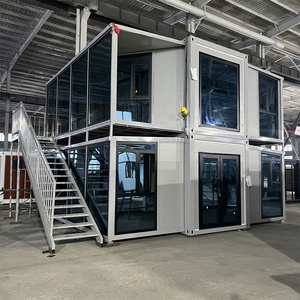 Vente en gros maison conteneur extensible 1 2 3 chambres à coucher avec salle de bain cuisine salon maison à deux étages 20 pieds à installation rapide - Product Image 1