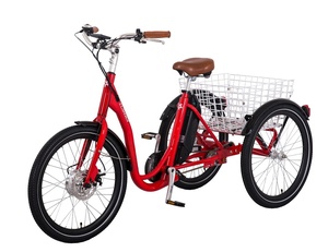 Tricycle électrique chine 24 pouces 3 <span class=keywords><strong>SP</strong></span> avec panier arrière vélo cargo adulte en vente - Product Image 3