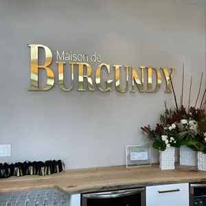 Letras acrílicas cortadas con láser para logotipo de empresa, letrero de belleza de SPA comercial y letreros de recepción