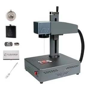 DAJA S4 Mini fibre imprimante automatique maison 15watt Compact cuir métal tasse Machine de gravure métal Laser