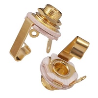 Prise jack mono en laiton 1/4 pouce (6,35 mm) Switchcraft pour guitare basse électrique, sortie de micro