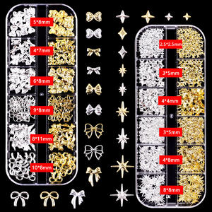 2 pz/set fiocco decorazione <span class=keywords><strong>per</strong></span> <span class=keywords><strong>unghie</strong></span> argento rivetti semicerchio perla piccolo fiocco di <span class=keywords><strong>miglio</strong></span> ciondoli <span class=keywords><strong>per</strong></span> <span class=keywords><strong>unghie</strong></span> in metallo - Product Image 4