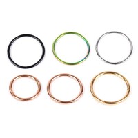 Cincin Hidung Titanium G23 Seamless Closed Ring Trendy Unisex Anting-anting Cincin Tulang Rawan Perhiasan Tindik Tubuh Cincin Hidung Wanita