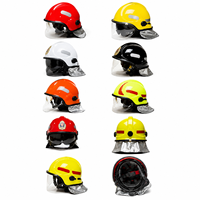 Casque de pompier avec visière et cache-cou aluminisé pour les interventions de sauvetage d'urgence, certifié