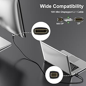 <span class=keywords><strong>Cable</strong></span> Mini <span class=keywords><strong>DisplayPort</strong></span> a <span class=keywords><strong>DisplayPort</strong></span> 2,1 <span class=keywords><strong>Cable</strong></span> Mini <span class=keywords><strong>DisplayPort</strong></span> 2,1 Mini-DP 2,0 a DP <span class=keywords><strong>Cable</strong></span> Kabel 16K 60Hz <span class=keywords><strong>Cable</strong></span> Ultra-HD UHD - Product Image 5
