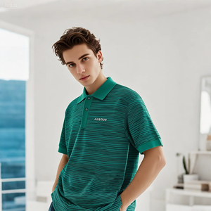 OEM Design Printing Custom Logo High Quality Spandex Polyester Blend Printed Short Sleeve Polo Shirts for Men