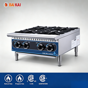 Cuisinière à gaz commerciale à 6 brûleurs, équipement de restaurant, plaque de cuisson à flamme bleue, cuisinière de cuisine professionnelle - Product Image 3