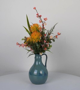 <span class=keywords><strong>Bouquet</strong></span> de fleurs artificielles mélangées Orange, Pin'chon, Rose, <span class=keywords><strong>Fleur</strong></span> de Prunier et Allium, <span class=keywords><strong>bouquet</strong></span> de fausses fleurs au toucher réel pour mariage et <span class=keywords><strong>d</strong></span>écoration intérieure - Product Image 1