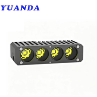 Nueva Luz LED de Rejilla de 12V 200W con 4 Lentes, Doble Ventilador, Luz Diurna, Antiniebla, de Trabajo, Todoterreno, 7000 Lm, 6000K, Ajuste Universal
