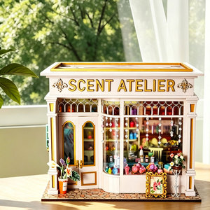 Kit de Casa en Miniatura DIY, Kit de Construcción de Casa en Miniatura, Tienda de Aromaterapia, <span class=keywords><strong>Rompecabezas</strong></span> 3D de Madera, Manualidades - Product Image 3