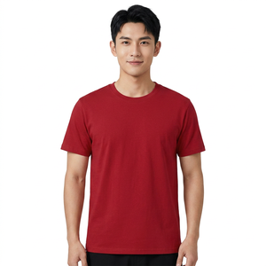 เสื้อยืดผู้ชาย โพลีเอสเตอร์ ไนลอน แขนสั้น คอกลม สีพื้น เรียบง่าย สไตล์ลำลอง ไม่มีลาย รับผลิตแบบ OEM ขายส่ง - Product Image 1