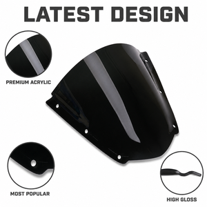 Parabrisas de Último Diseño para <span class=keywords><strong>Kawasaki</strong></span> <span class=keywords><strong>Ninja</strong></span> ZX-10R <span class=keywords><strong>ZX10R</strong></span> 2021-2026, Acrílico Doble Burbuja, Negro Gris - Product Image 5