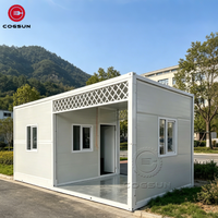 Cogsun Maison préfabriquée mobile de luxe personnalisée, pliable et extensible, en vente