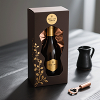Boîte d'emballage de luxe en carton rigide pour vin et soda, couleurs personnalisables, logo, fermeture magnétique, matériaux recyclés, gaufrage personnalisé