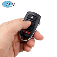 Control Remoto Universal para Puerta de Seguridad 433MHz, Control Remoto para Auto con Código de Aprendizaje, Receptor Transmisor Inalámbrico de 4 Canales 12VDC