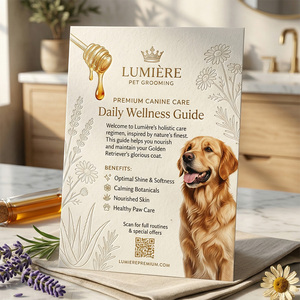 Tarjeta de agradecimiento personalizada para pequeñas empresas con impresión de logotipo en lámina dorada, MOQ bajo, tarjeta de inserción para embalaje de alimentos para mascotas, tarjeta con la historia de la marca - Product Image 2