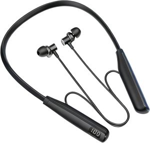 Auriculares Inalámbricos con Banda para el Cuello, Auriculares Deportivos Electrónicos con Banda para el Cuello, Auriculares Magnéticos con Bajos, Auriculares Manos Libres con Micrófono - Product Image 1
