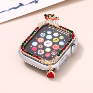 Nueva Correa Metálica con Incrustaciones de Diamantes Navideños <span class=keywords><strong>para</strong></span> <span class=keywords><strong>Apple</strong></span> <span class=keywords><strong>Watch</strong></span> Series 6/<span class=keywords><strong>7</strong></span>/8/9 SE, Universal, Reemplazo de Lujo, Correa con Dijes - Product Image 4