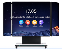 Écran LED mobile pliable électrique 4K 1080P de 158 pouces avec télécommande, machine publicitaire HD, signalisation numérique avec roues