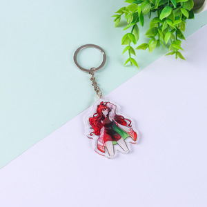 Souvenir Gift Printed Cute Plastic Key Chains Animal Customized Animal Keyring Anime Acrylic Keychain Custom