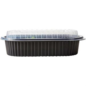Bandeja de comida procesada desechable de PP con 1/2/3 compartimentos, apta para microondas, para llevar, con tapa transparente para ensaladas y fideos - Product Image 3
