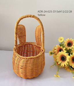 Cestas de dulces en forma de conejito personalizables de Vietnam, ratán Natural tejido a mano para aniversarios de boda, regalos de Pascua para niños - Product Image 5